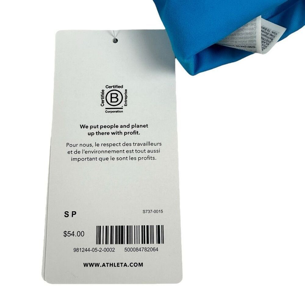 Athleta Small D-DD Malibu Bikini Top Santorini Blue. NEW - Picture 7 of 8